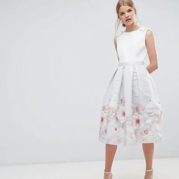 BNWT Ted Baker London Gilith Chelsea Bow Shoulder Dress - Picture 1 of 15